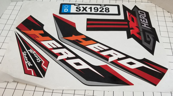 RESALE SHOP - Power Wheels Label Sheet NGGT HERO For Children's Ride on Vehicle - STORE-LABELSHEETA-U5838