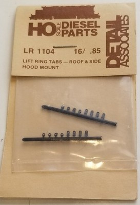RESALE SHOP - Detail Associates HO Diesel Parts Lift Ring Tabs-Roof/ side Hood Mount LR1104 - STORE-LR1104-NS5565