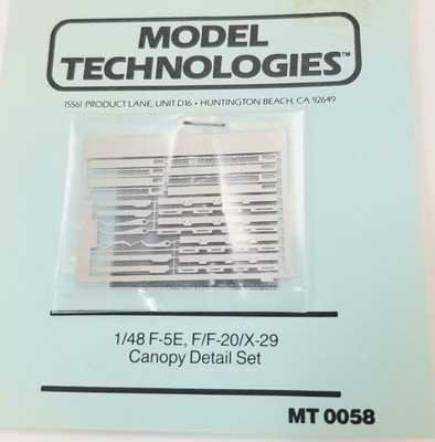RESALE SHOP - Model Technologies 1/48 F/F-20/X-29 Canopy Detail Set MT0058 - STORE-MT0058-NS5666