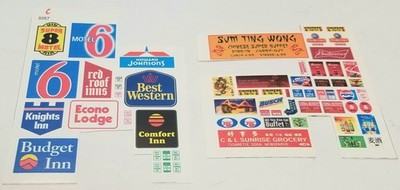 RESALE SHOP - Lot of Hotel Convenience Store Decals Clear Sheet - WALE-DECAL2-LN5498