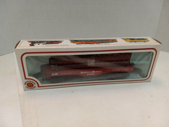 RESALE SHOP - Bachmann L&N 43-1003 Flat car with Logs - WINO-431003-NOB5867