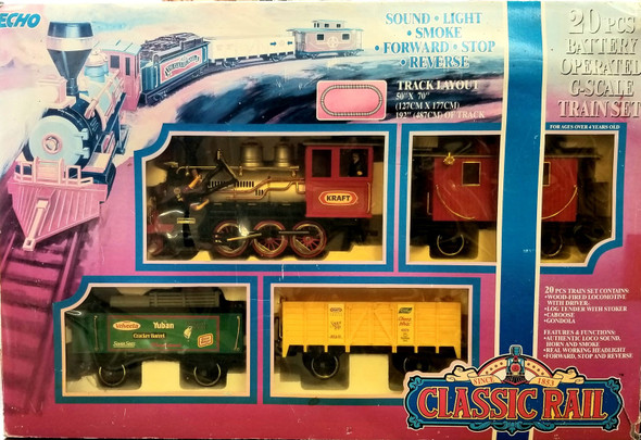 RESALE SHOP - Echo Classic Rail Battery Powered Kraft Steam Engine Train Set #89128 - BRMA-CR89128-U6151