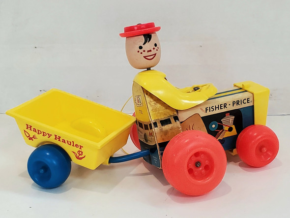 RESALE SHOP - VTG 1966 Fisher Price Pullstring Happy Hauler #732 - clean - BRMA-FPPSHH-U6086