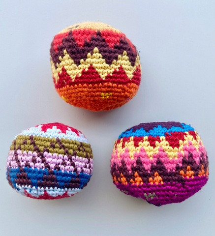 Handmade Footbag (Hacky Sack) - Assorted styles - SOFT - HB420