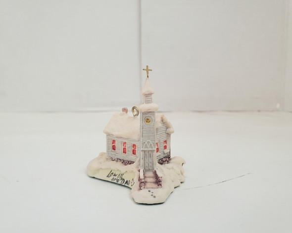 RESALE SHOP - VTG Schmid Border Fine Arts Ornament 1990 Lowell Davis - BABE-CHURCH-NS6207