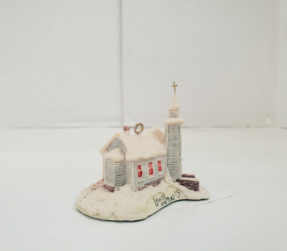 RESALE SHOP - VTG Schmid Border Fine Arts Ornament 1990 Lowell Davis - BABE-CHURCH-NS6207