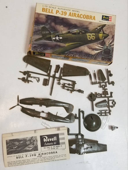RESALE SHOP - Revell 1/72 Scale Bell P-39 AirCobra #H-640-60 - BOBR-#H-640-60-NOB6951