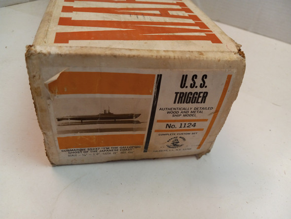 RESALE SHOP - Marine Model Company Wooden & Metal Ship Model- U.S.S. Trigge Submarine In 1/16" - BOBR-1124-NOB6889