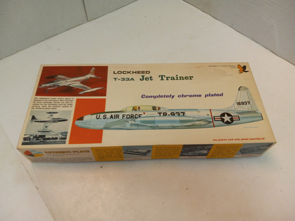RESALE SHOP - Hawk Chrome Plated Lockheed T-33A Trainer Jet Model Kit 207-200 Vintage NICE! - BOBR-207-200-NOB6162