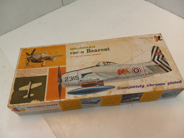 RESALE SHOP - Vintage Grumman F8F-2 Bearcat Model Airplane Kit 60's NOB NICE! - BOBR-215-200-NOB6168