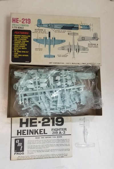 RESALE SHOP - AMT HE-219 1/72 Heinkel 219 A-2 Fighter #3702-80 - BOBR-3702-80-NOB6896