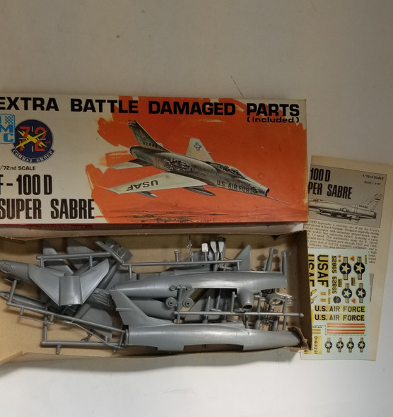 RESALE SHOP - IMC 1/72 Scale F-100D Super Sabre and Extra Battle Damaged Parts #482-100 - BOBR-482-100-NOB6888