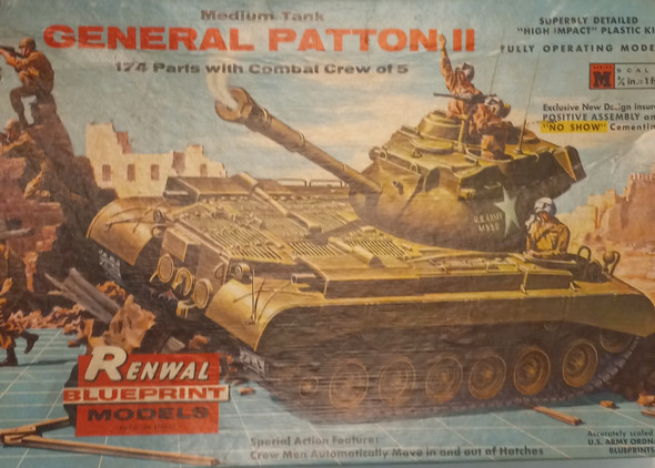 RESALE SHOP - Renwal BluePrint 1/87 Scale Medium Tank General Patton II #556:229 - BOBR-556-229-NOB7042