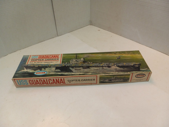 RESALE SHOP - Aurora - US NAVY USS Guadalcanal Helicopter Carrier RARE FIND 1/600 MINT!!! - BOBR-718-149-NOB6844