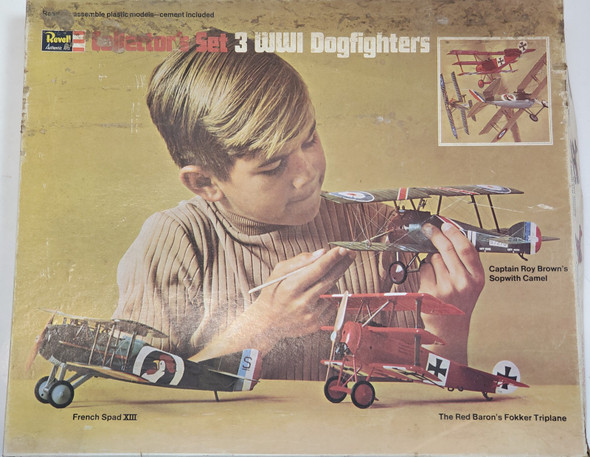 RESALE SHOP - VTG Revell Collector's Set 3 WWI Dogfighters Plastic Model Kit #G-293-500 - BOBR-G-293-500-U6187