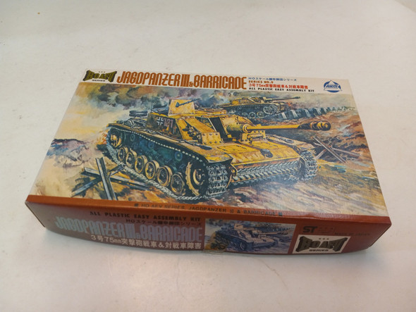 RESALE SHOP - Vintage AHM Model Jagopanzer III Tank & Barricade #K-503 HO NEW OPEN BOX - BOBR-K-503-NOB6870