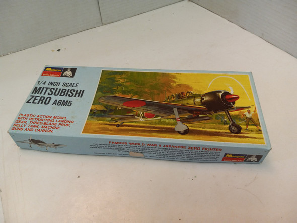 RESALE SHOP - Sealed Monogram Mattel 1:48 Mitsubishi Zero A6M5 Model Kit 1968 �Zeke� NOB MINT! - BOBR-PA73-100-NOB6186