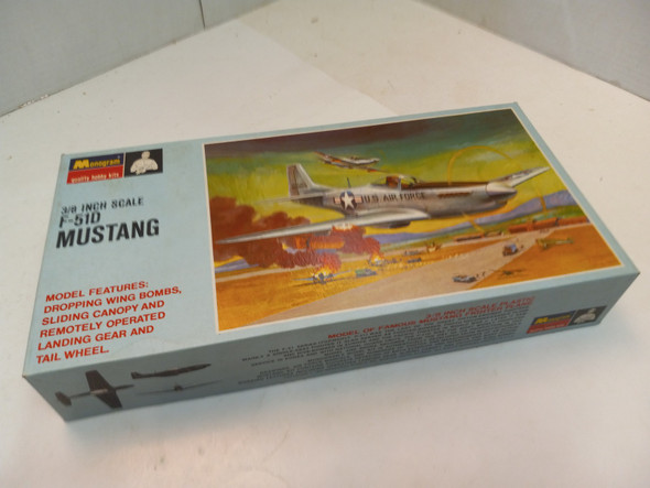 RESALE SHOP - Vintage 1966 Monogram 1:32 F-51D Mustang Airplane Kit. MINT!!! NOB - BOBR-PA77-200-NOB6836