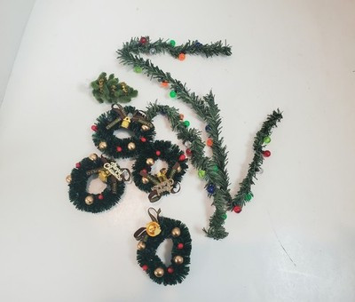 RESALE SHOP - VTG Mini Christmas Decor approx. 1:12 scale - BOST-MINICHRISTMASDECOR-NS6230