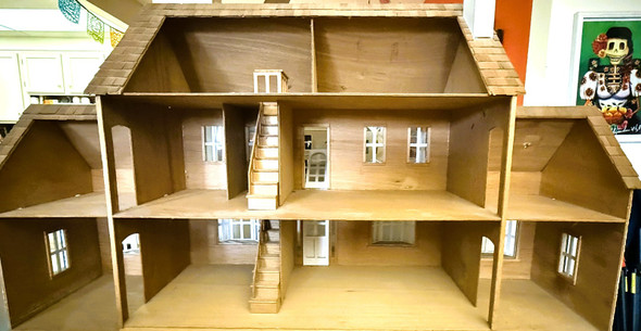 RESALE SHOP - VTG 1:12 Dollhouse- assembled- 10 rooms- ready to decorate - store pickup only - JOME-DOLLHOUSE-LN6885