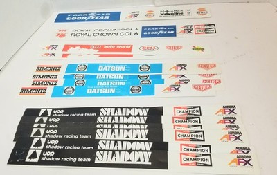 RESALE SHOP - (16) Aurora AFX decal sheets Advertising Strips HO scale slot car 5 Designs - MARU-STRIP-LN6979