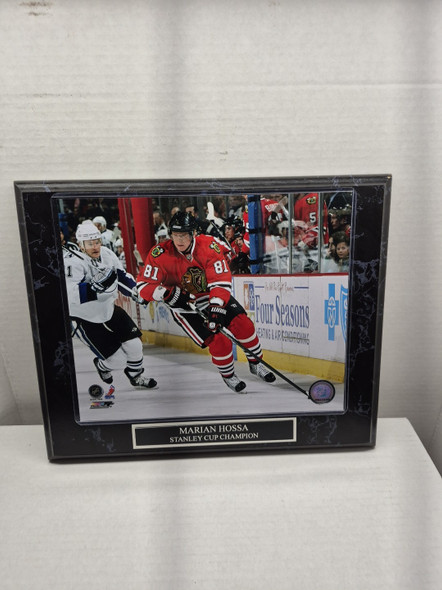 RESALE SHOP - Marian Hossa-Chicago Blackhawks-10 1/2 X 13 Black Marble Plaque With 8x10 Photo - cnsg-matt-marianhossa