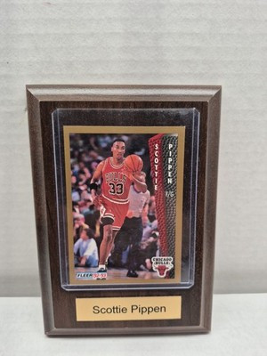RESALE SHOP - Scottie Pippen Basketball Card Chicago Bulls Plaque 4x6 - cnsg-matt-pippenfleer