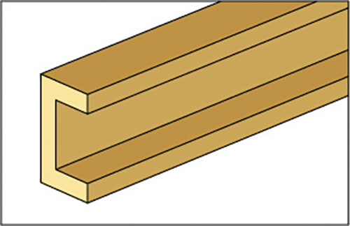 OakridgeStores.com | NORTHEASTERN SCALE LUMBER - Basswood 1/2" Channel (2-Pack) NE549