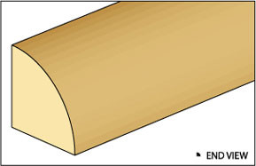OakridgeStores.com | NORTHEASTERN SCALE LUMBER - Basswood 1/16" Quarter Round (2-Pack) NE571