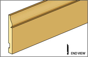 OakridgeStores.com | NORTHEASTERN SCALE LUMBER - 1/2" Baseboard - Dollhouse (2-Pack) NE945