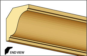 OakridgeStores.com | NORTHEASTERN SCALE LUMBER - 3/8" Crown/Cornice Trim - Dollhouse Miniature (2-Pack) NE950