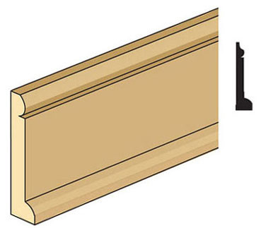 OakridgeStores.com | NORTHEASTERN SCALE LUMBER - 1/2" Baseboard with Quarter Round (2-Pack) NE953