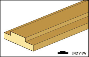 OakridgeStores.com | NORTHEASTERN SCALE LUMBER - 1/2" H Door Jamb Outside - Dollhouse Miniature Trim (2-Pack) NE961