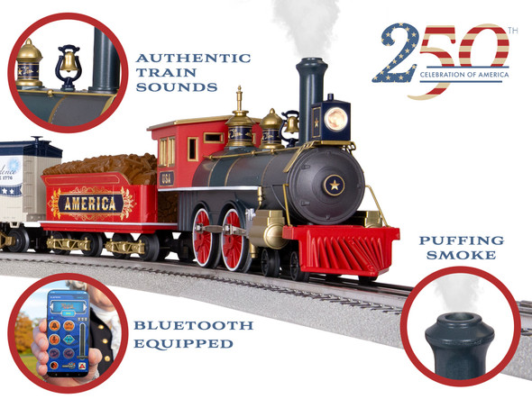 Lionel - America Celebration (250 Years) 4-4-0 Lionchief Freight Set w/ Bluetooth 5.0 2623030