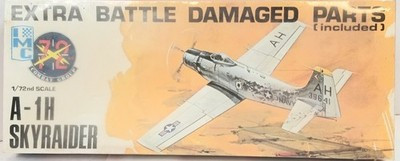 RESALE SHOP - IMC A-1H Skyraider 1/72 W/ Battle Damaged Parts 484-100 - BOBR-484-100-NS7149