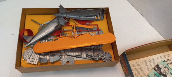 RESALE SHOP - Monogram 1961 Model kit F3F-3 Grumman Navy Fighter Box opened Kit Mint in box - BOBR-PA70-198-NOB7118