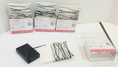 RESALE SHOP - Lot of 4 Ashland Dollhouse Sized Decor. Christmas Lights (3) White (1) Multi - BOST-4LIGHTSET-NOB7308