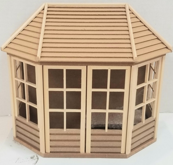 RESALE SHOP - Sun Room 1:12 Room Box With Flat Back- opens in front doors - BOST-SUN-NOB7330