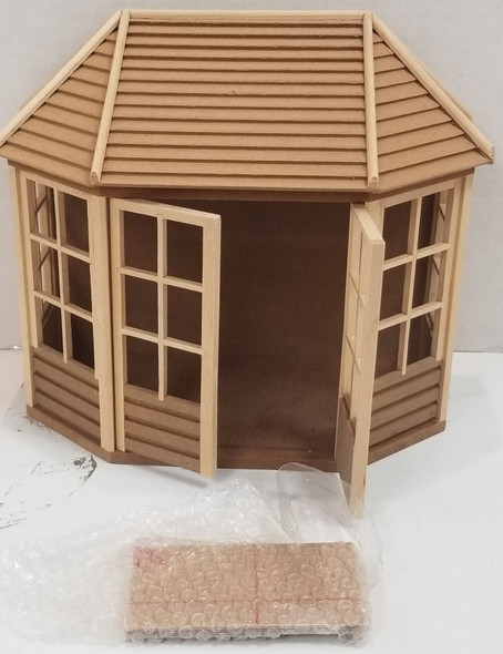 RESALE SHOP - Sun Room 1:12 Room Box With Flat Back- opens in front doors - BOST-SUN-NOB7330