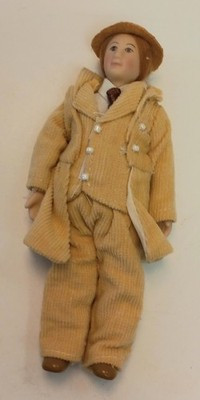 RESALE SHOP - Aztec 1:12 Town Square Victorian Man in Tan Suit - CIMA-G7620-NOB7234