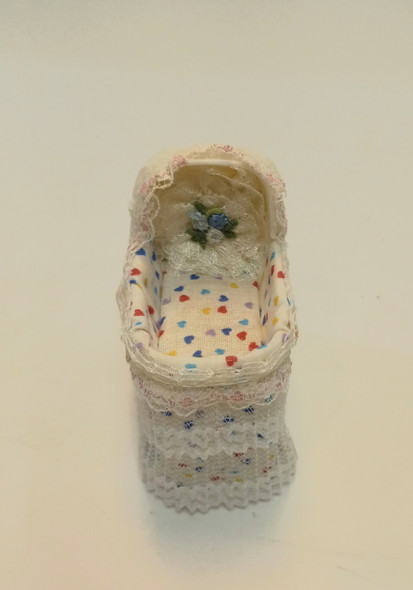 RESALE SHOP - VTG 1:12 Crib and Bassinet with Care Bear Theme - DASI-CAREBEARCRIBS-NS7175