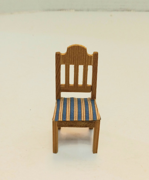 RESALE SHOP - VTG 1:12 Child's Wooden Chair with Upholstered Seat - DASI-WOODENCHAIR-NS7178