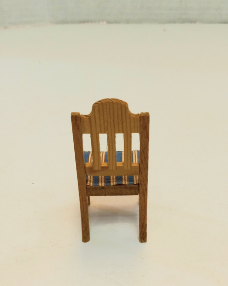 RESALE SHOP - VTG 1:12 Child's Wooden Chair with Upholstered Seat - DASI-WOODENCHAIR-NS7178