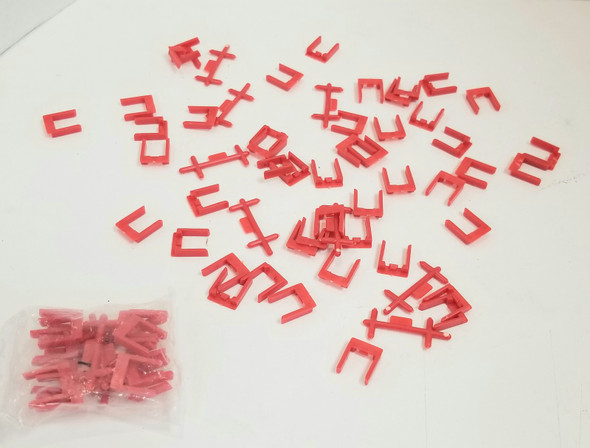 RESALE SHOP - (60) Carrera Evolution Track Connector Clips #85204 HO Scale - MARU-CONNECT-LN6966