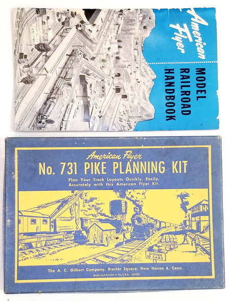 RESALE SHOP - Set of American Flyer Pike Planning Kit #731 and Model Railroad Handbook - ROKO-AF731MRH-LN7250