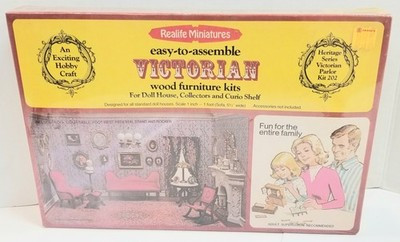 RESALE SHOP - Re#alife Miniatures Victorian Wood Furniture 1:12 Parlor Kit 202 - RUMA-202-NS7244