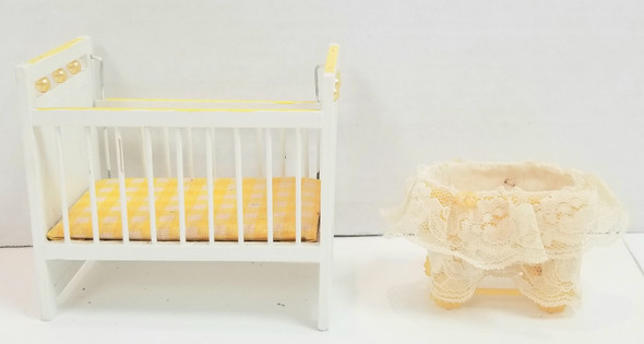 RESALE SHOP - Dollhouse 1" Scale Crib And Bassinet - RUMA-BASSCRIB-LN7233