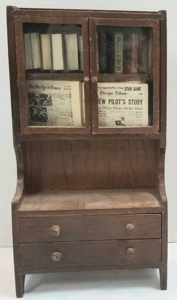 RESALE SHOP - Shackman Dollhouse Secretary With Misc. Books, Newspaper, Children's 1:12 - RUMA-SEC&BKS-LN7199