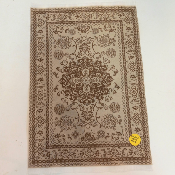 RESALE SHOP - Sam's World Gouldenlabel Large Rectangular 8" x 12" Double-Sided Brown Rug - SAM-LR010-NS7376
