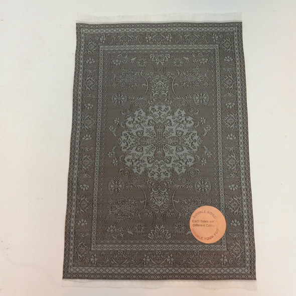 RESALE SHOP - Sam's World Gouldenlabel Large Rectangular 8" x 12" Double-Sided Gray Rug - SAM-LR011-NS7377